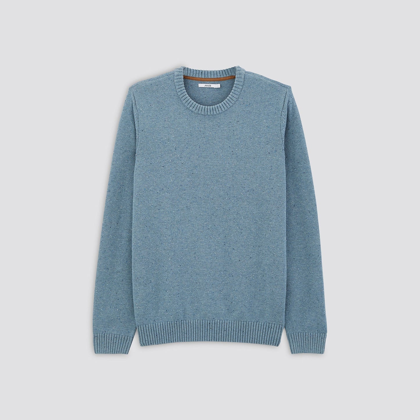 Pull col rond nepsé détails suédine sur