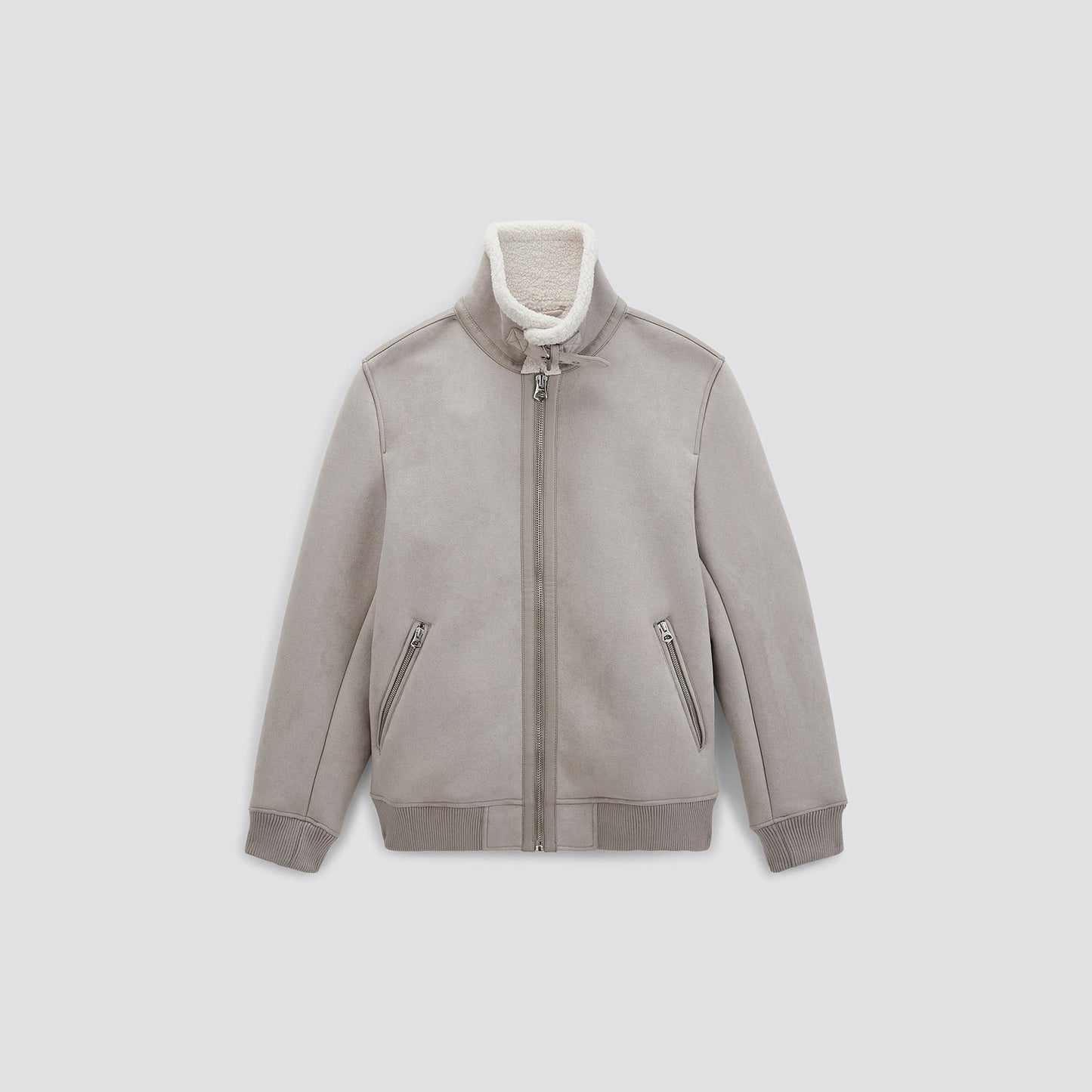 Blouson aspect velours col et doublure en sherpa