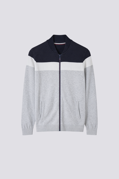 Gilet col teddy color bloc jg 12