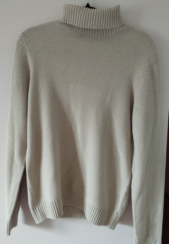 Pull col roulé Beige