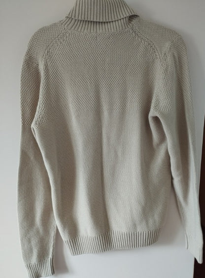 Pull col roulé Beige
