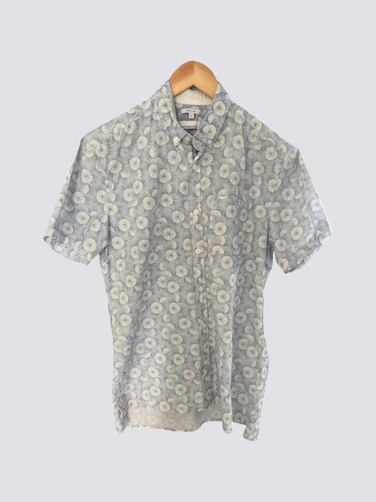 Chemise à fleurs bleue régular