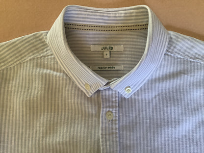 Chemise regular rayures coton lin