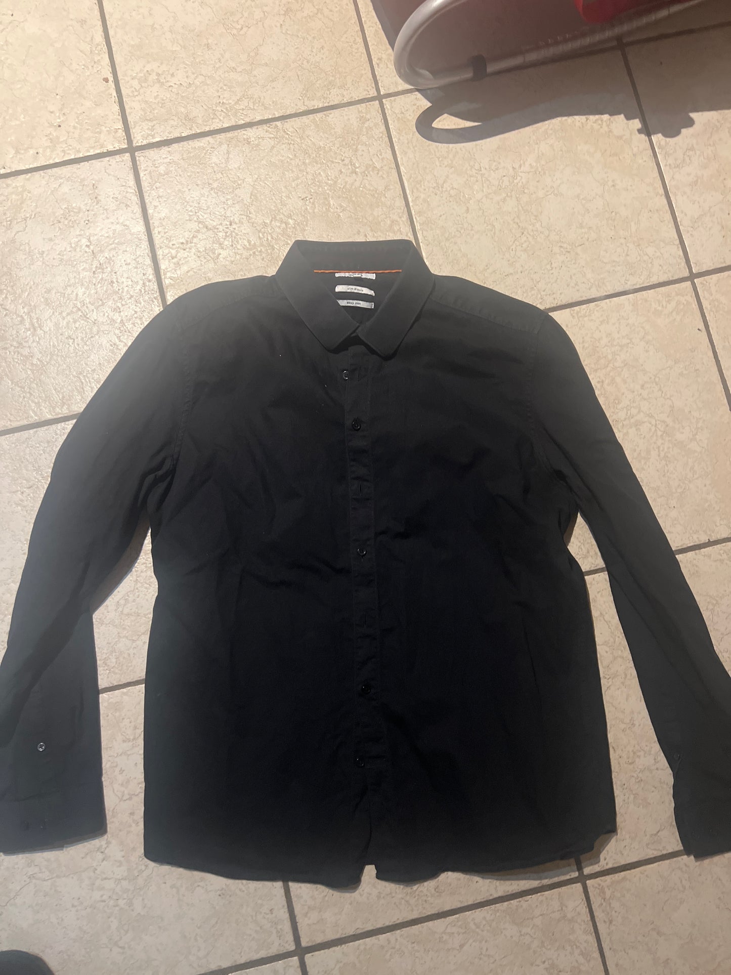 Chemise coupe Slim Stay Black/White