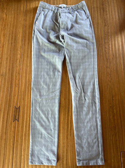 Pantalon chino slim carreaux pied de poule