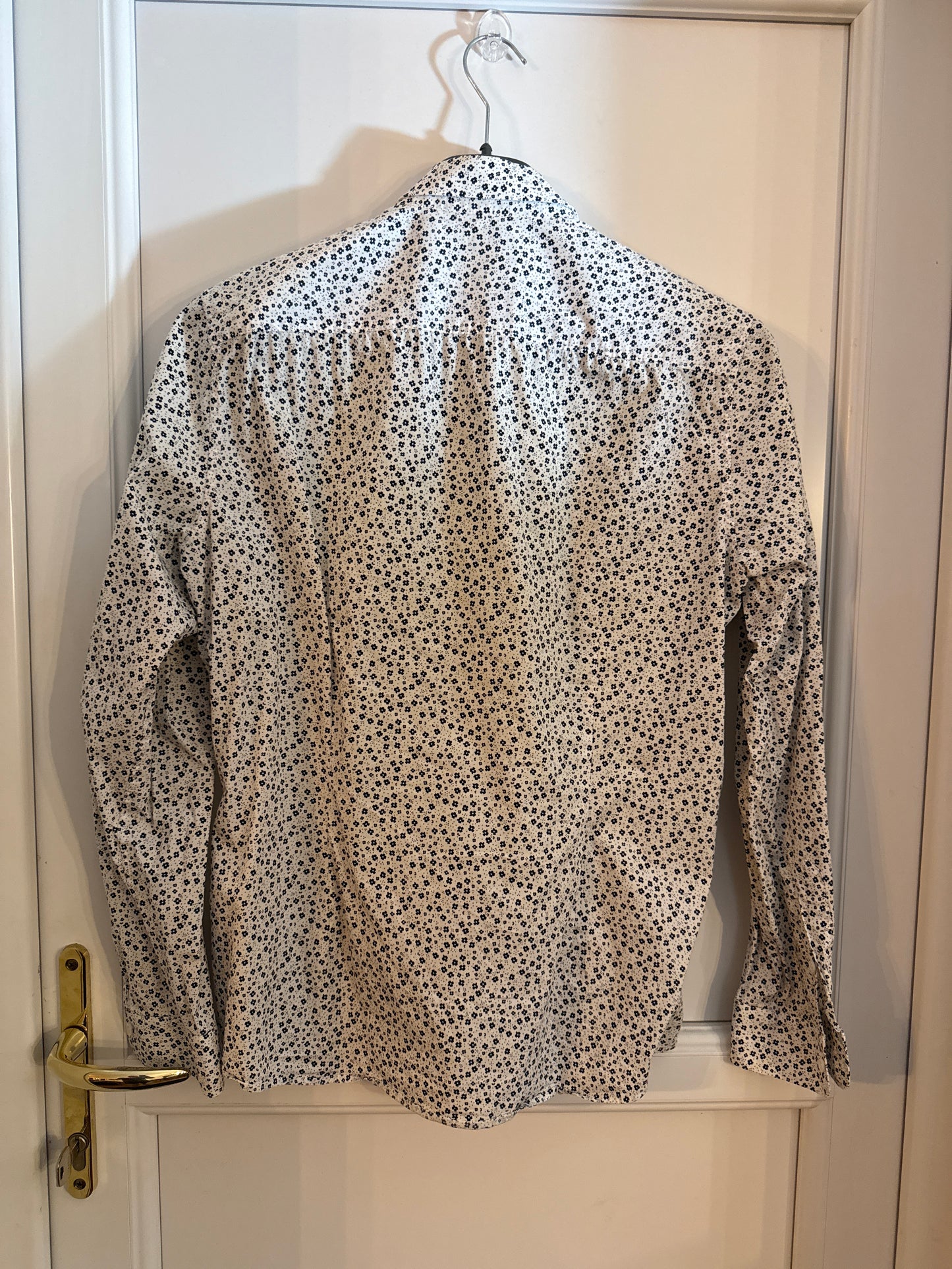 Chemise slim imprimé fleur coton biologique