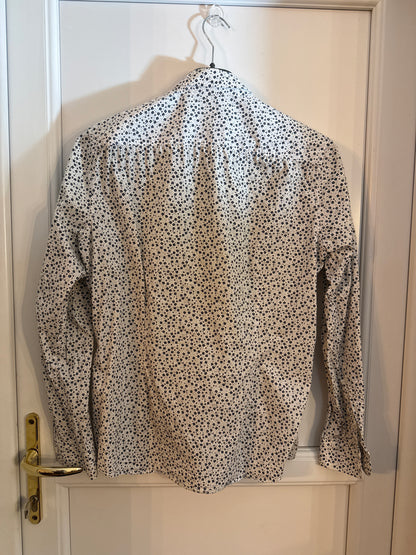Chemise slim imprimé fleur coton biologique