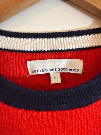 Pull esprit colorblock tricolore