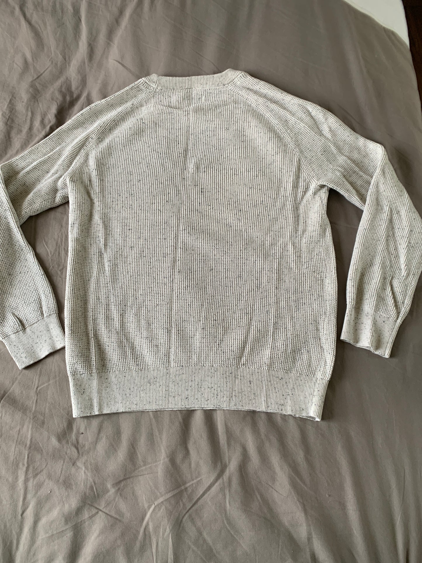 Pull gaufré à col rond