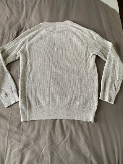 Pull gaufré à col rond