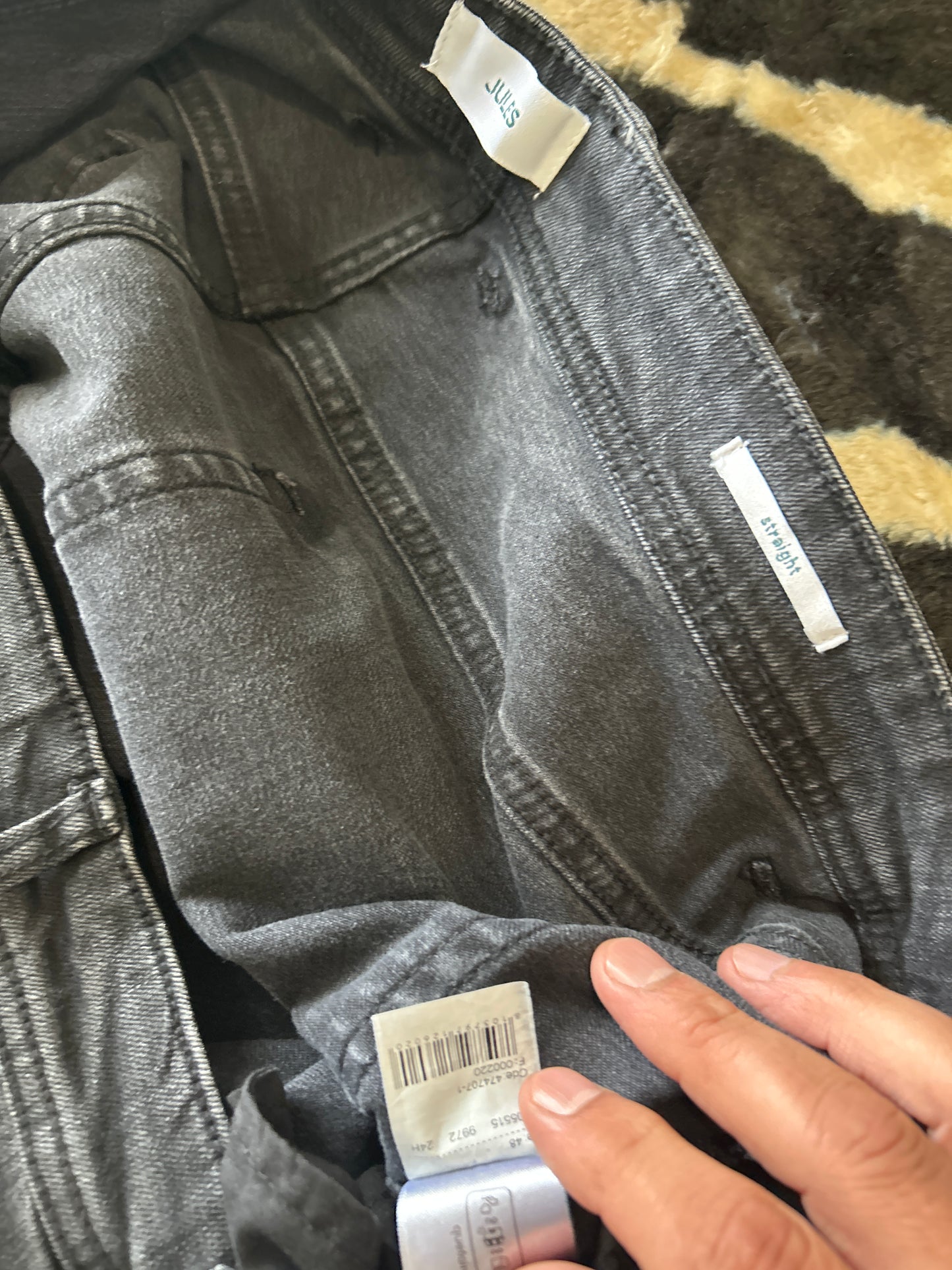 Jean gris foncé straight