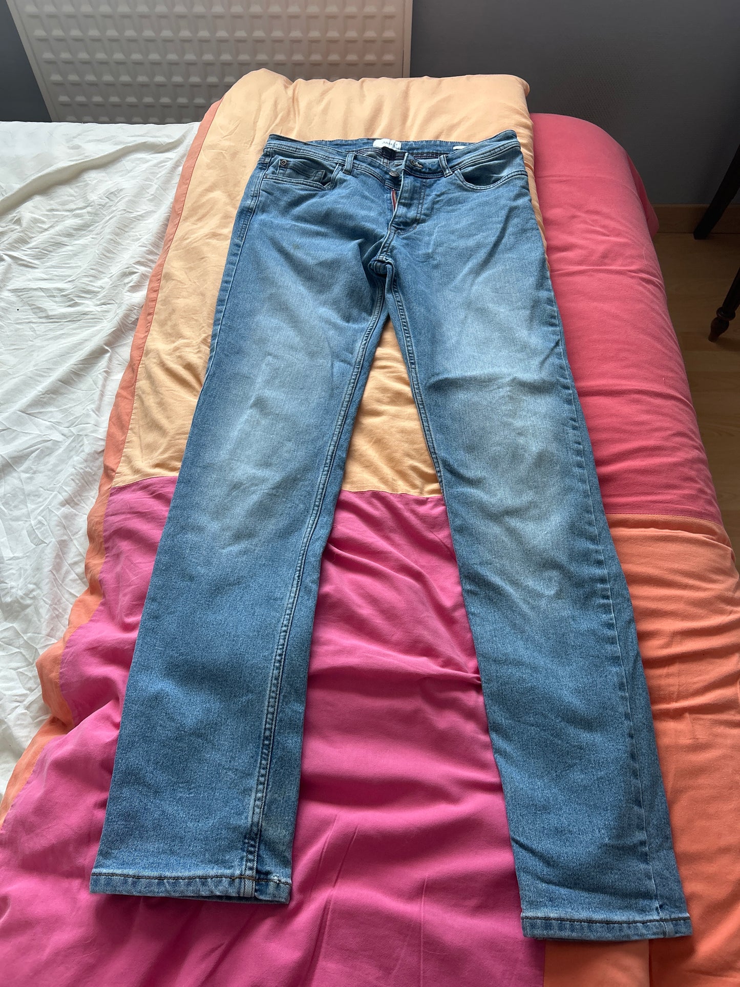 Jean straight en coton et polyester recyclés