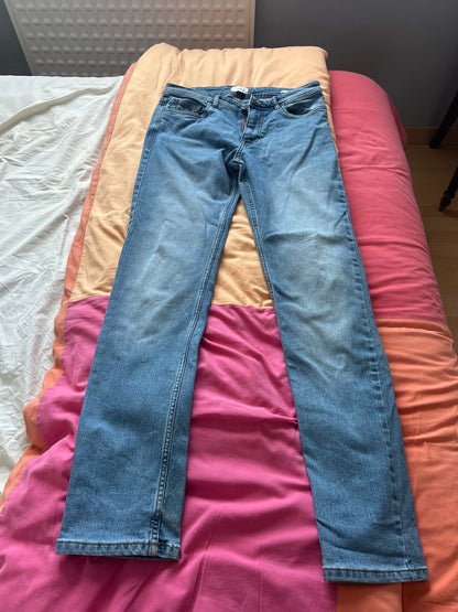 Jean straight en coton et polyester recyclés