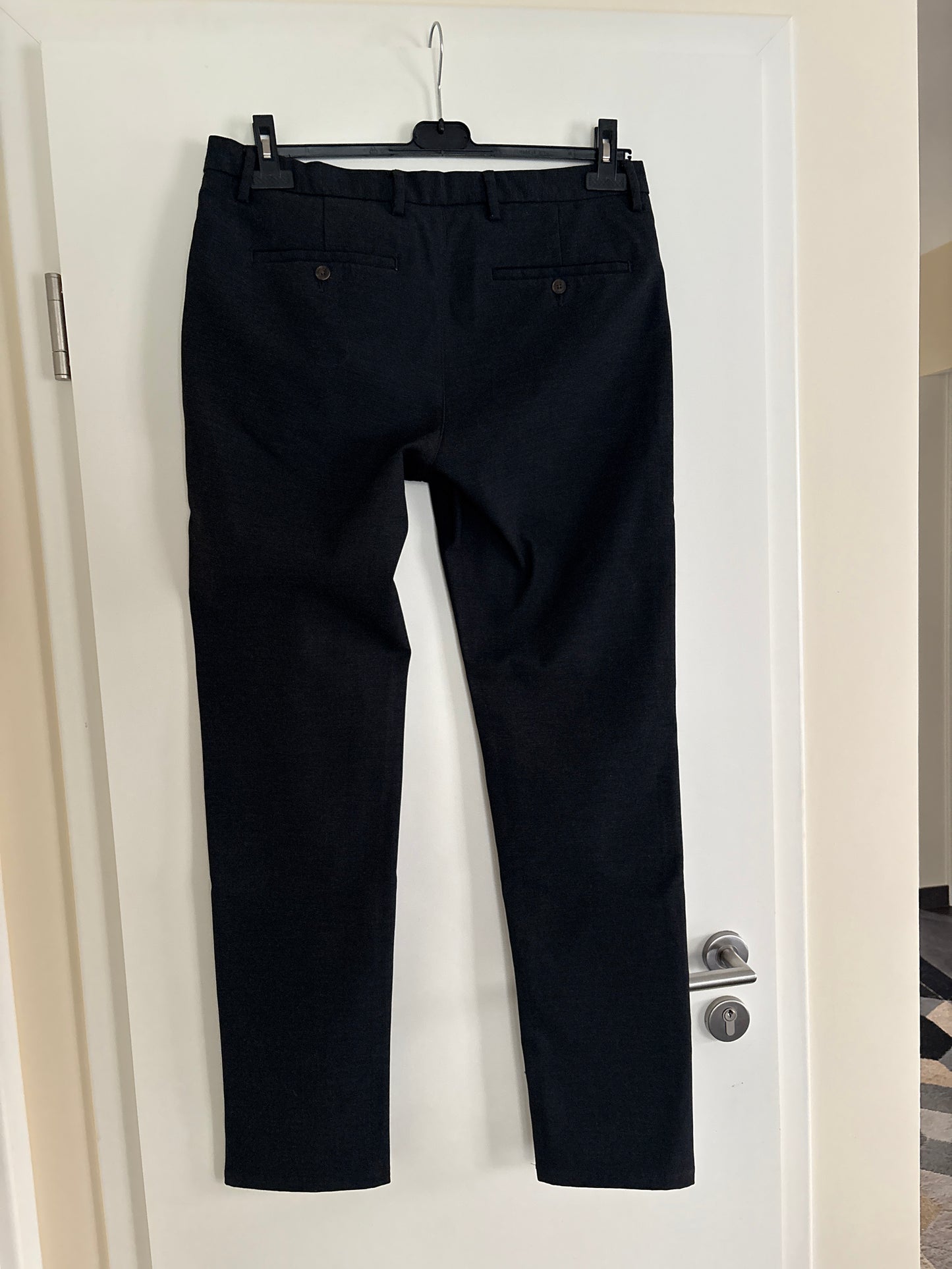 Pantalon chino slim fantaisie intérieur gratté