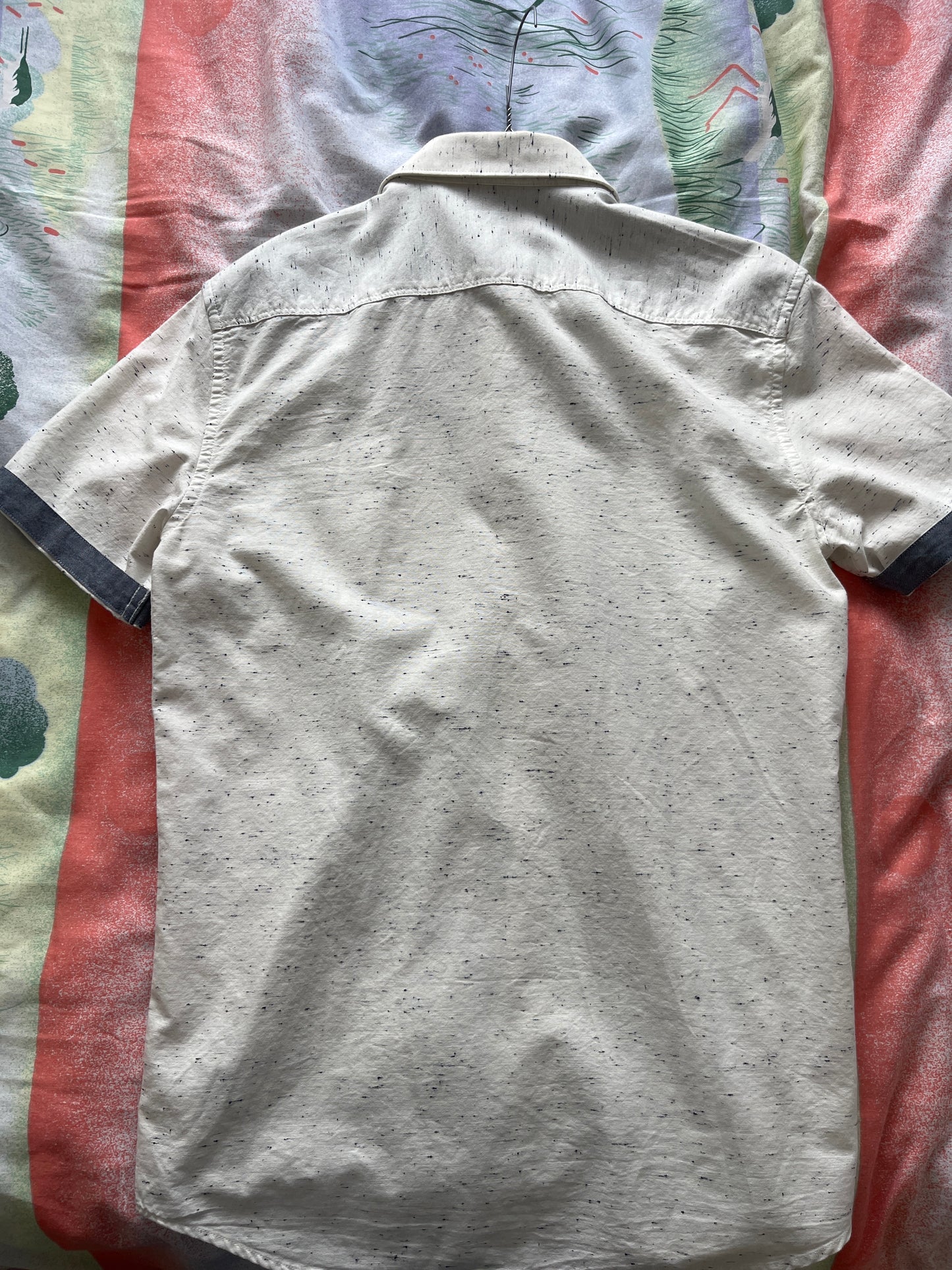 Chemise manches courtes fantaisie slim