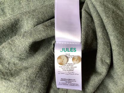 Chemise regular unie flanelle coton