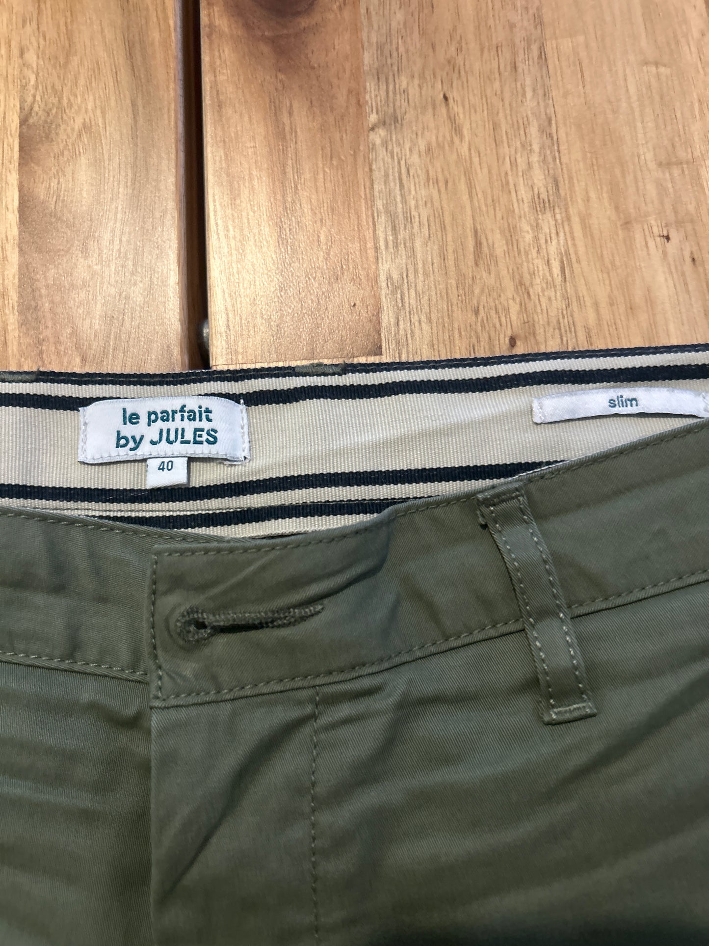 Pantalon chino slim 'le parfait by JULES' - Kaki