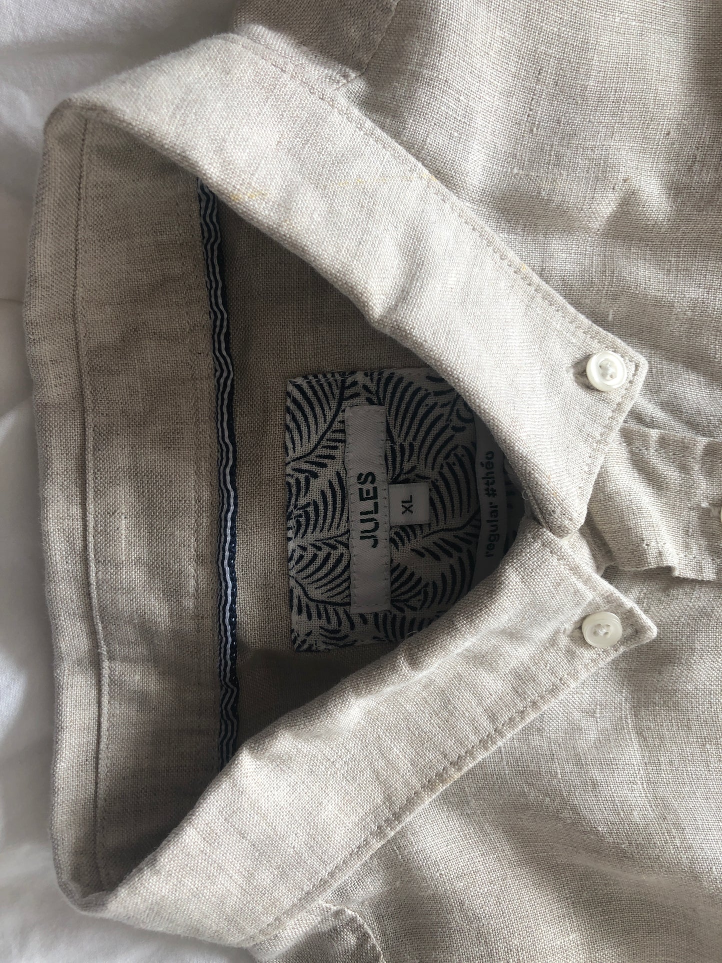 Chemise regular manches courtes lin
