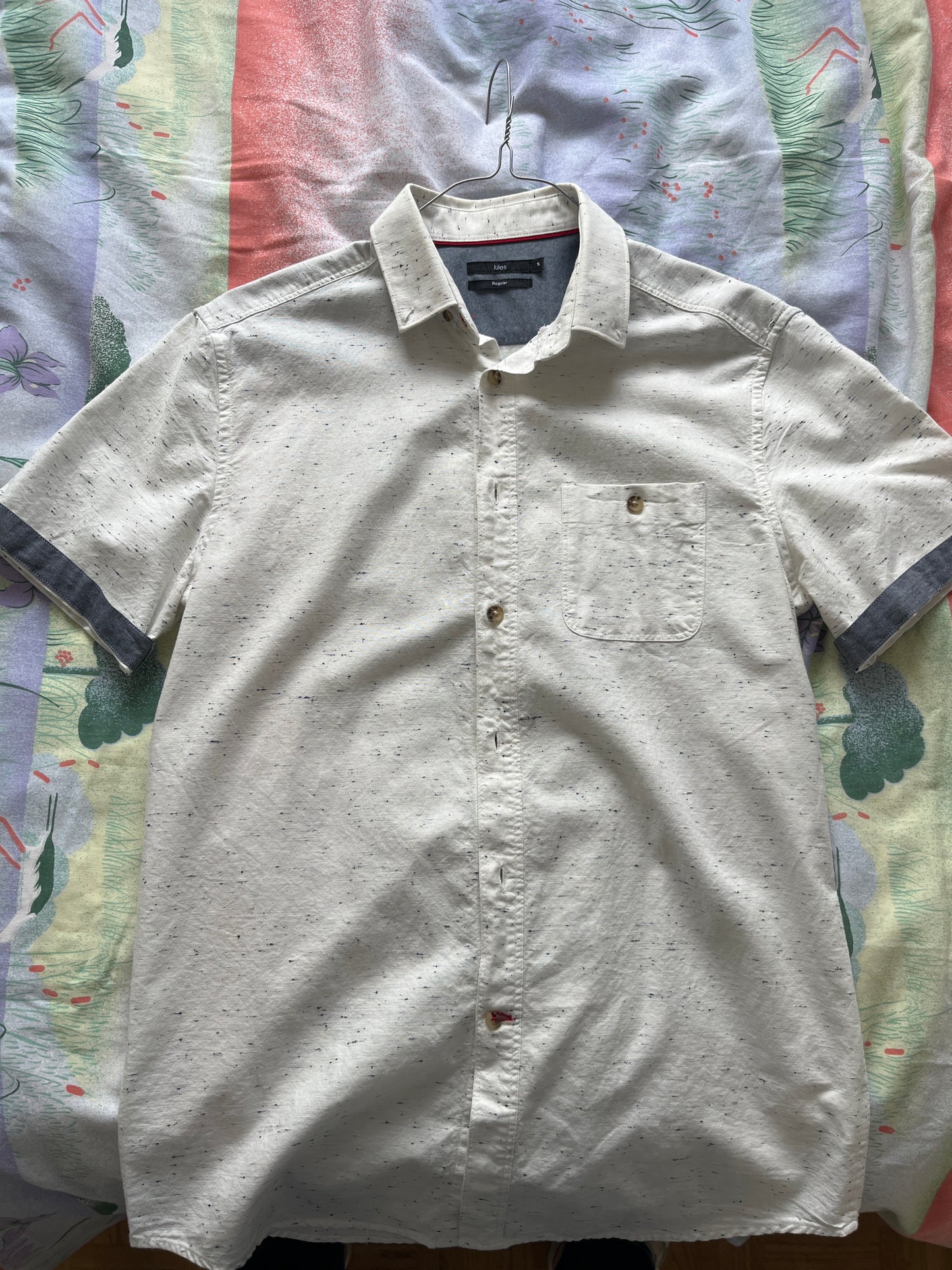 Chemise manches courtes fantaisie slim