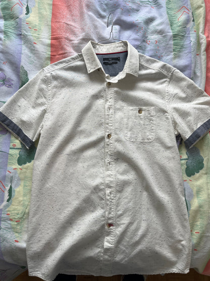 Chemise manches courtes fantaisie slim