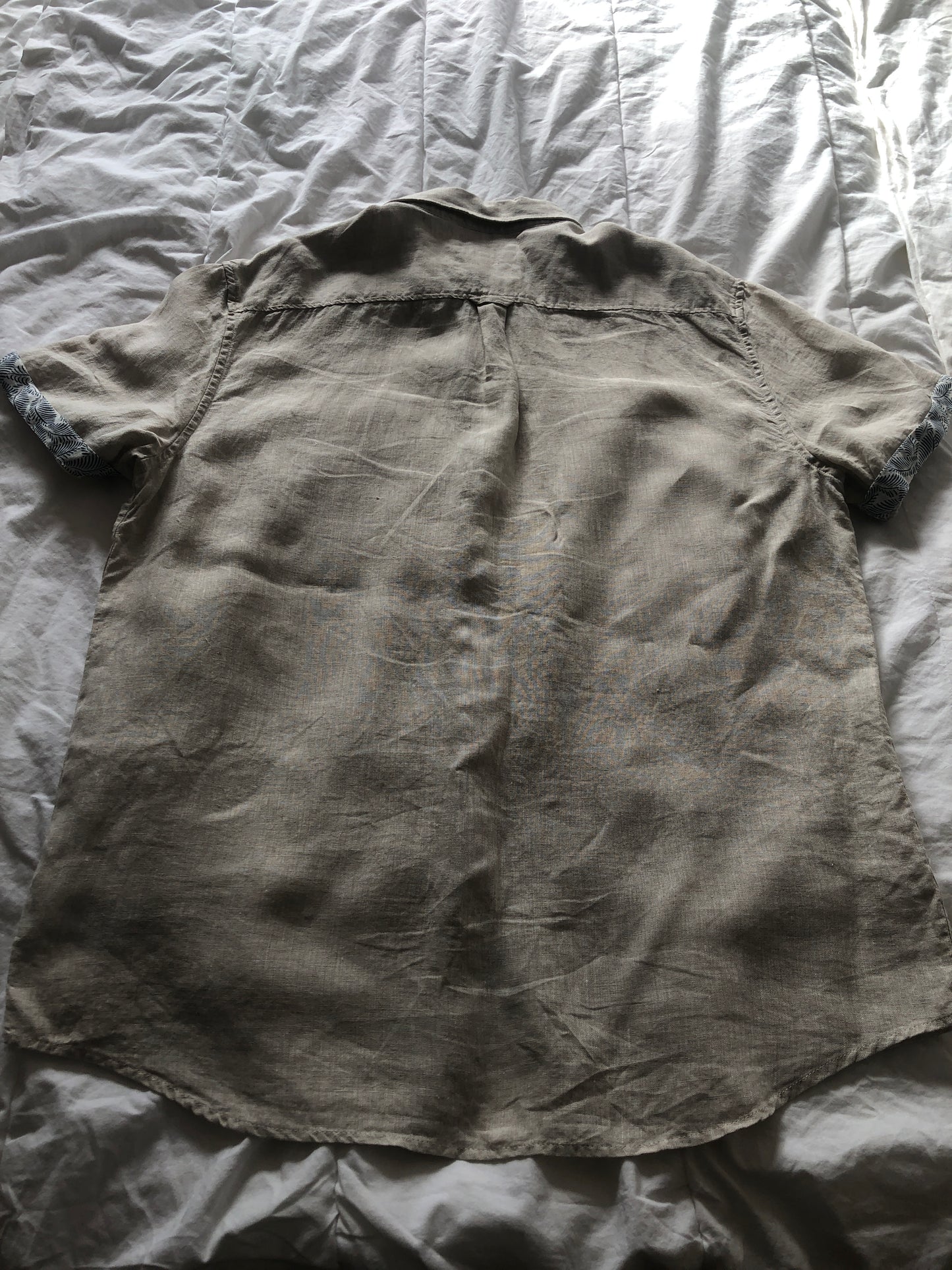 Chemise regular manches courtes lin