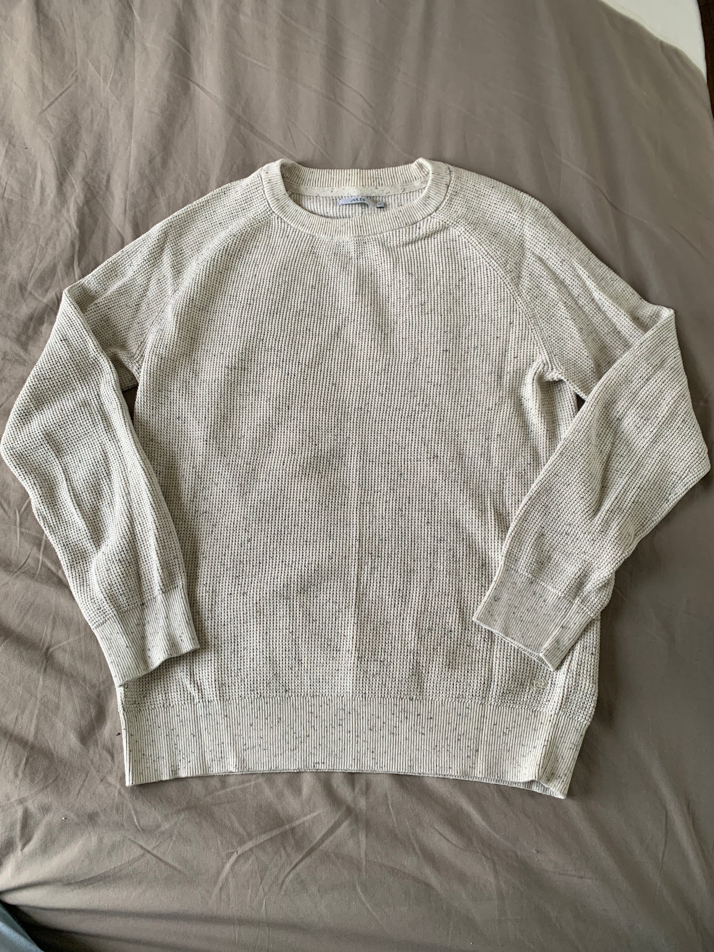 Pull gaufré à col rond