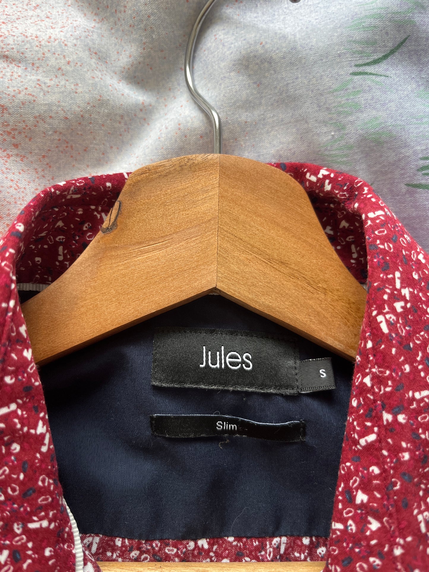 Chemise stretch motif floral ajustée