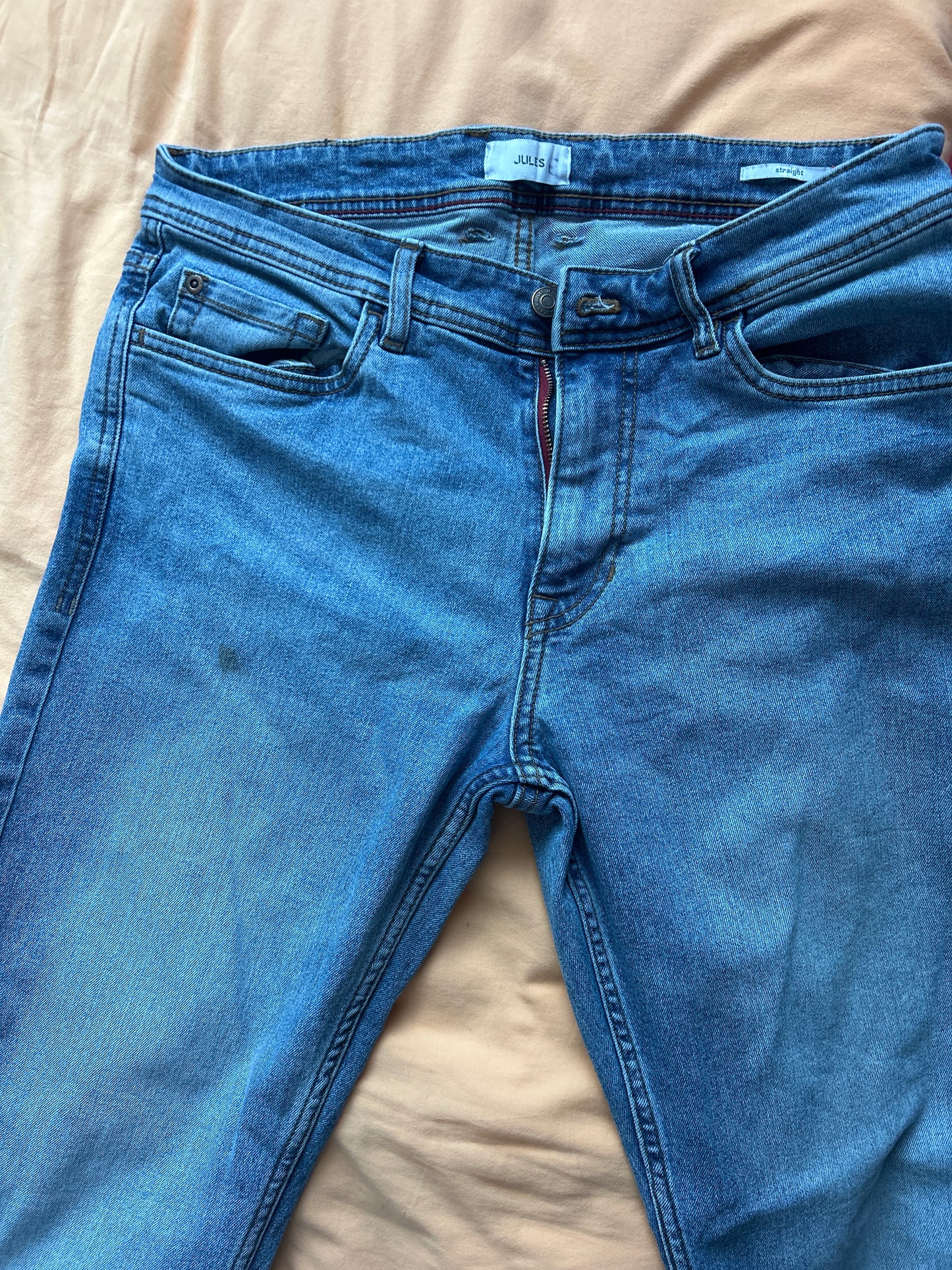 Jean straight en coton et polyester recyclés