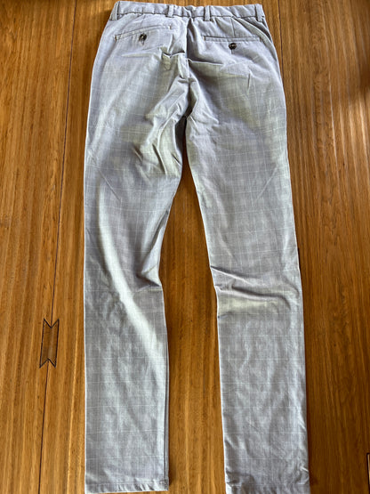 Pantalon chino slim carreaux pied de poule