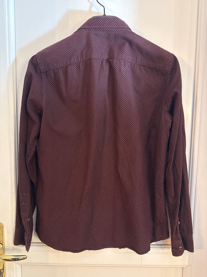 Chemise regular imprimé pois coton