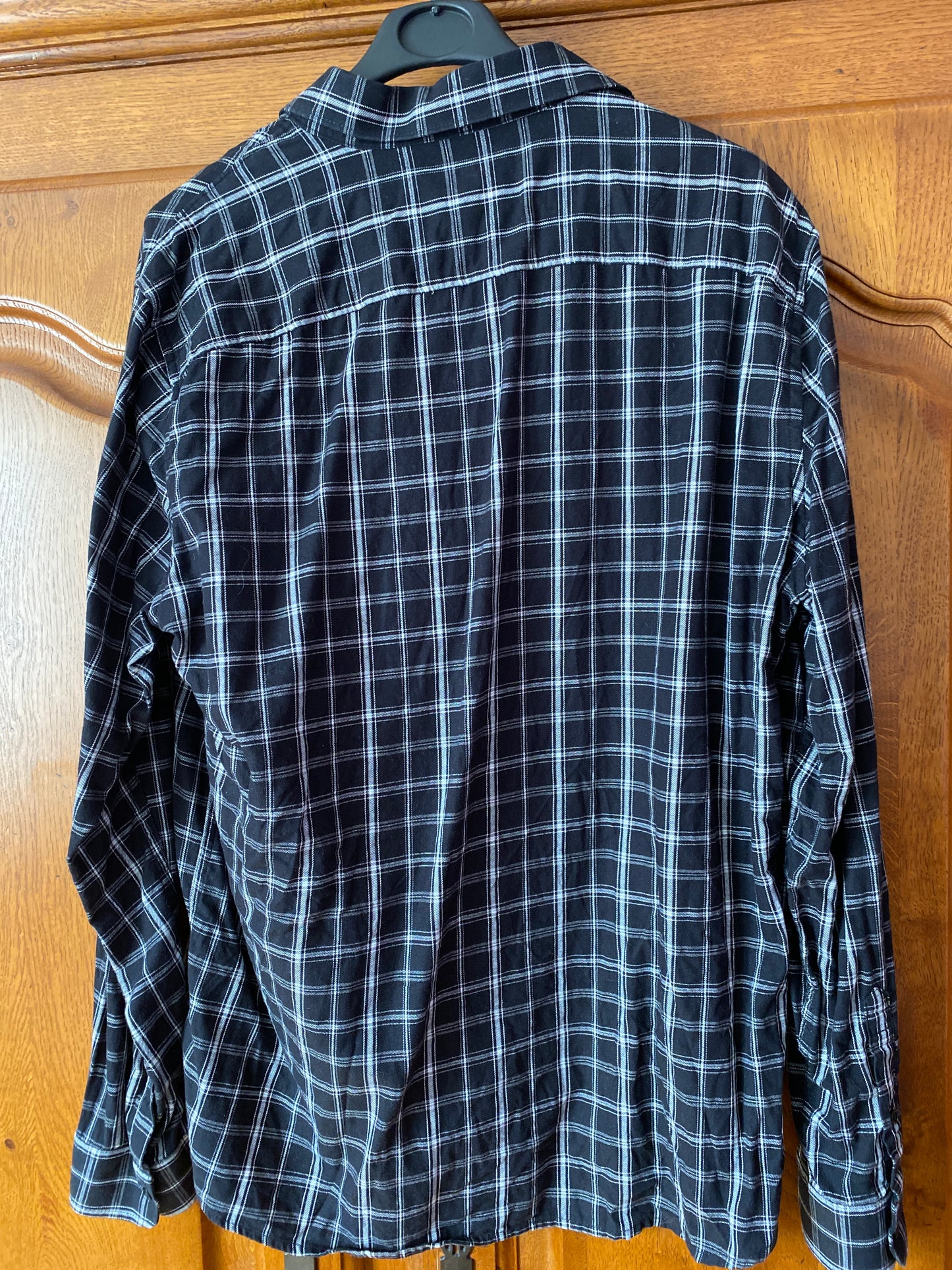 Chemise slim à carreaux coton