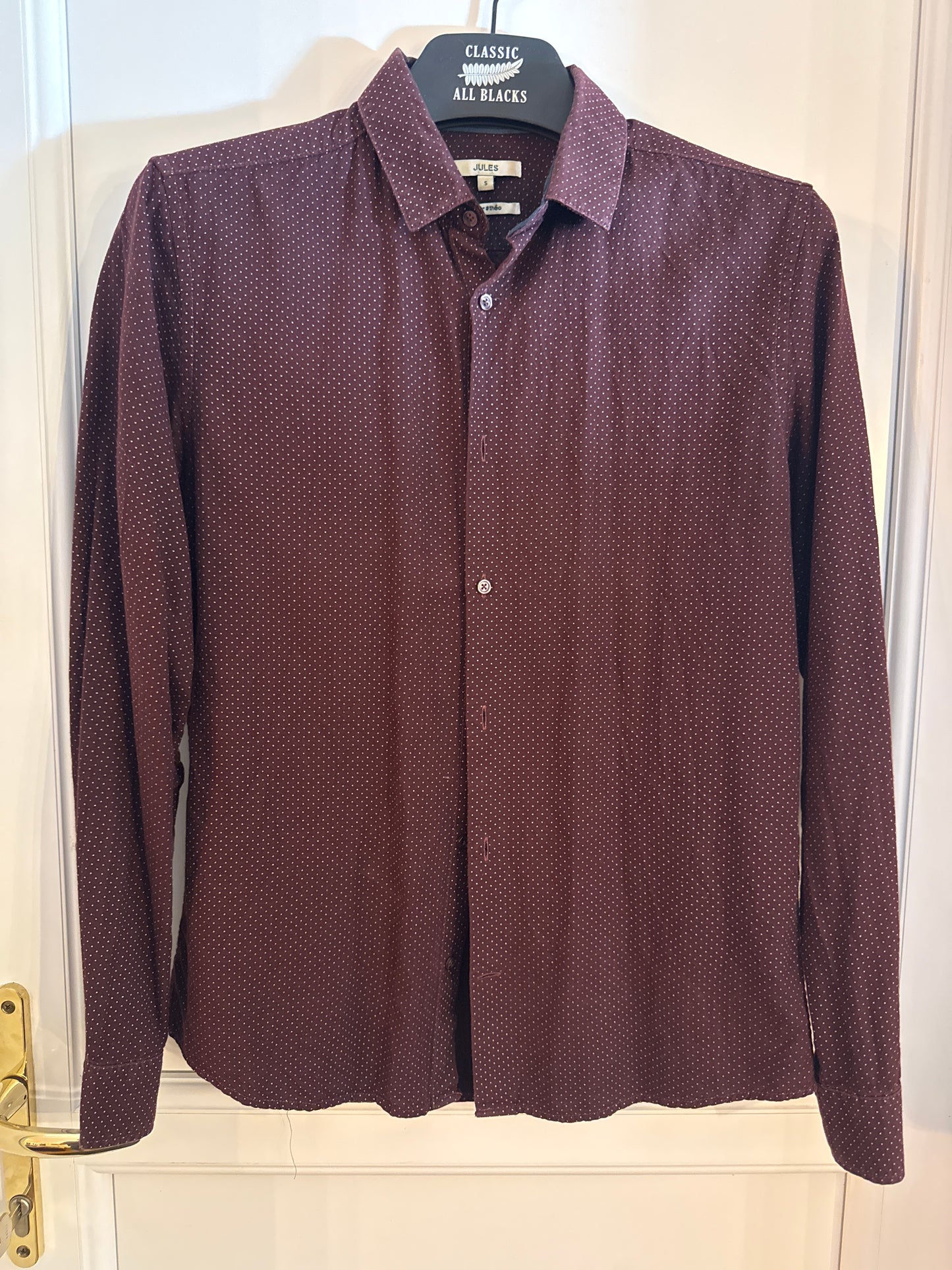 Chemise regular imprimé pois coton