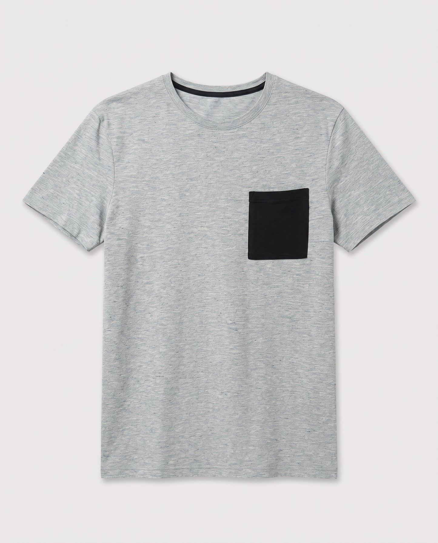 Teeshirt chiné vert turquoise poche noire