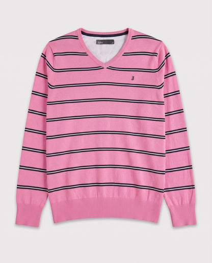 Pull col V rose M