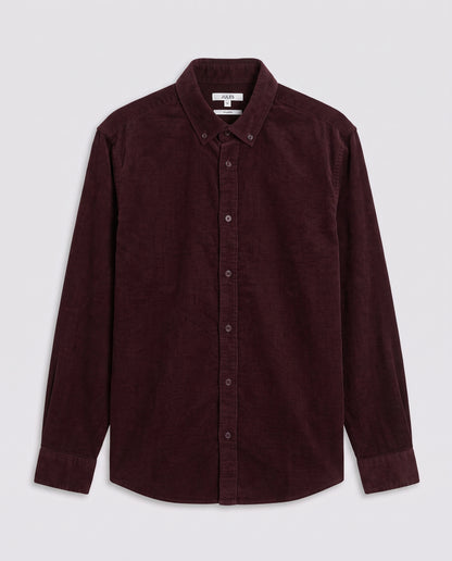 Chemise bordeau -prune