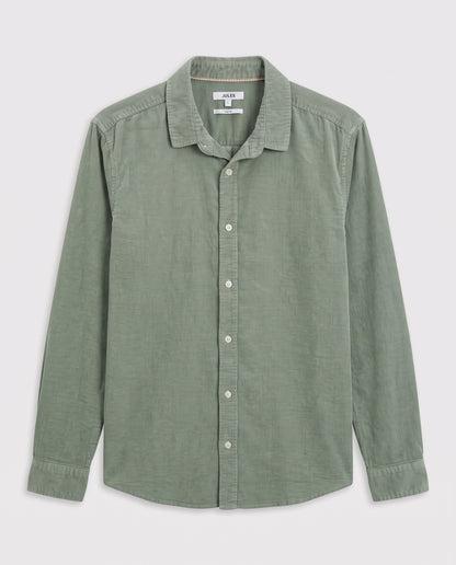 Chemise verte en velours