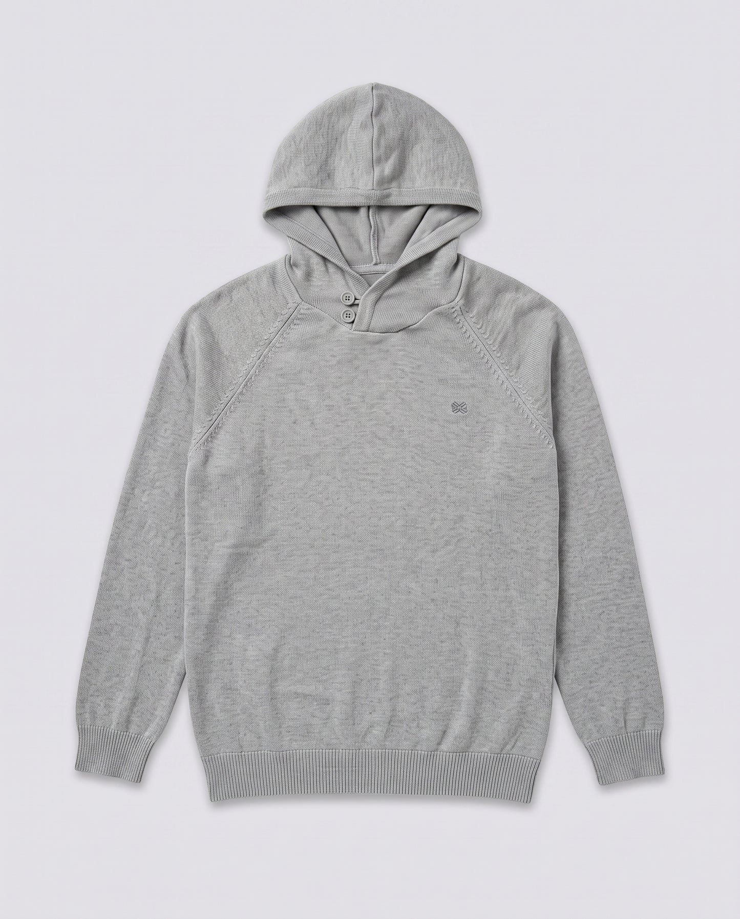 Pull gris a capuche