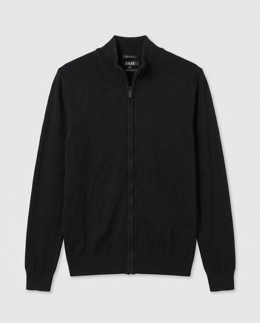 Pull zippé noir