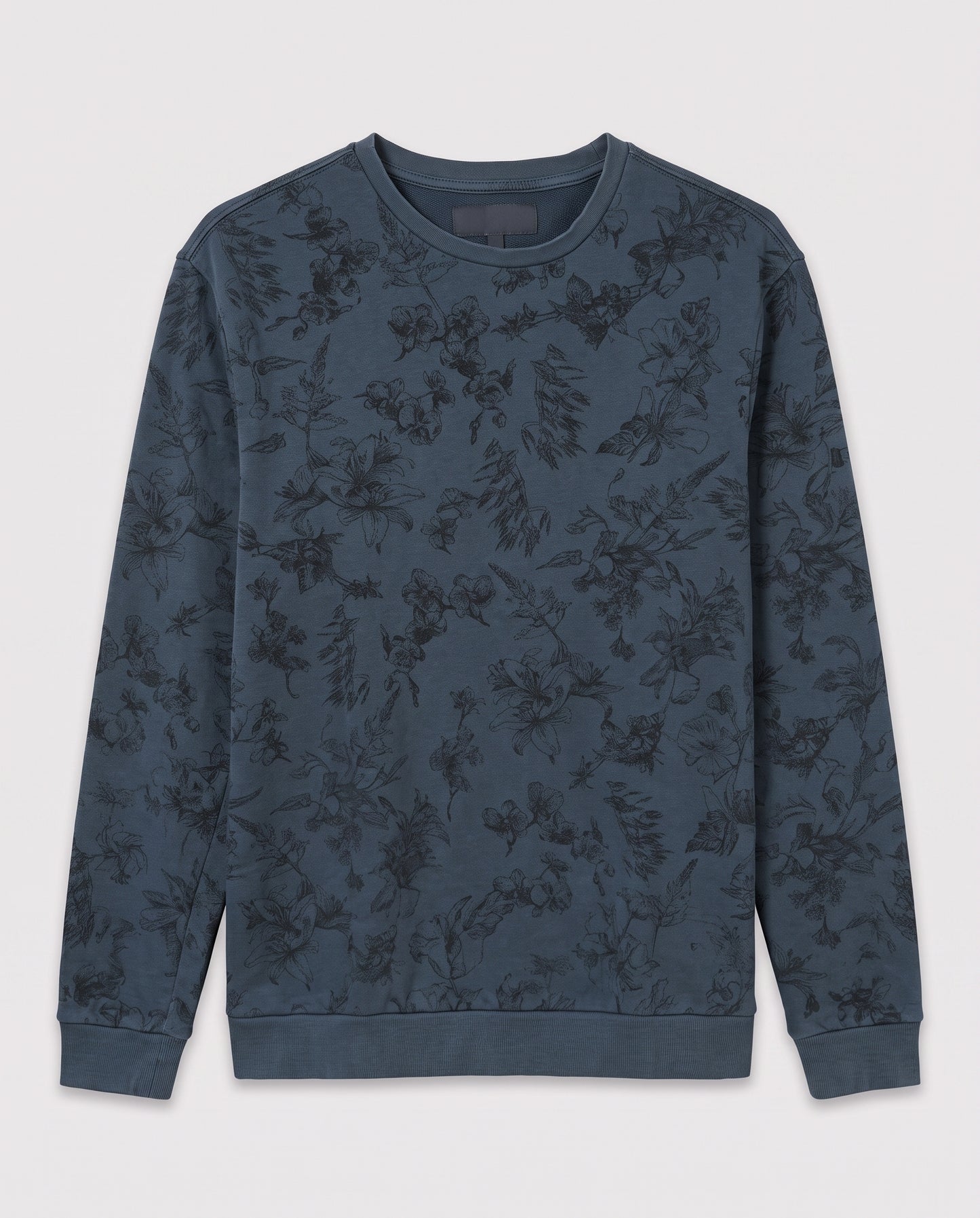 Pull bleu à motifs