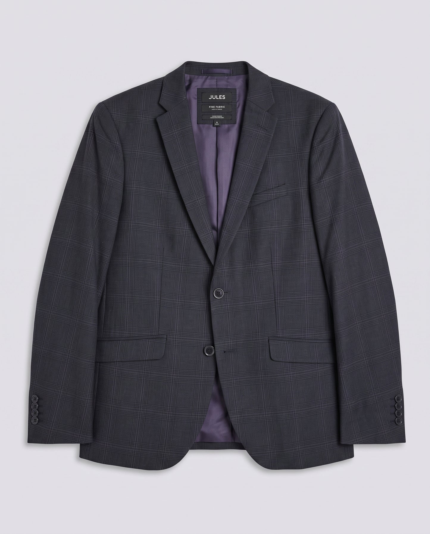 Veste de costume bleu foncé a carreaux