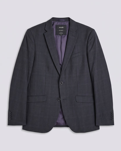 Veste de costume bleu foncé a carreaux