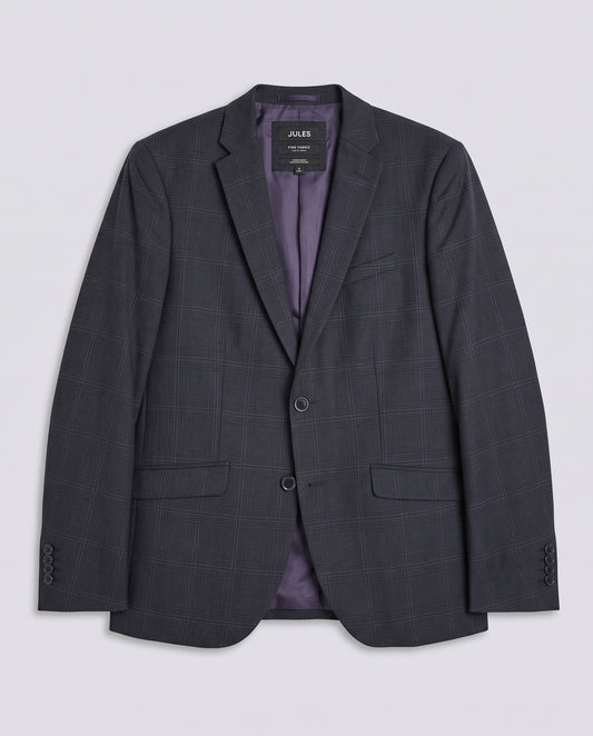 Veste de costume bleu foncé a carreaux