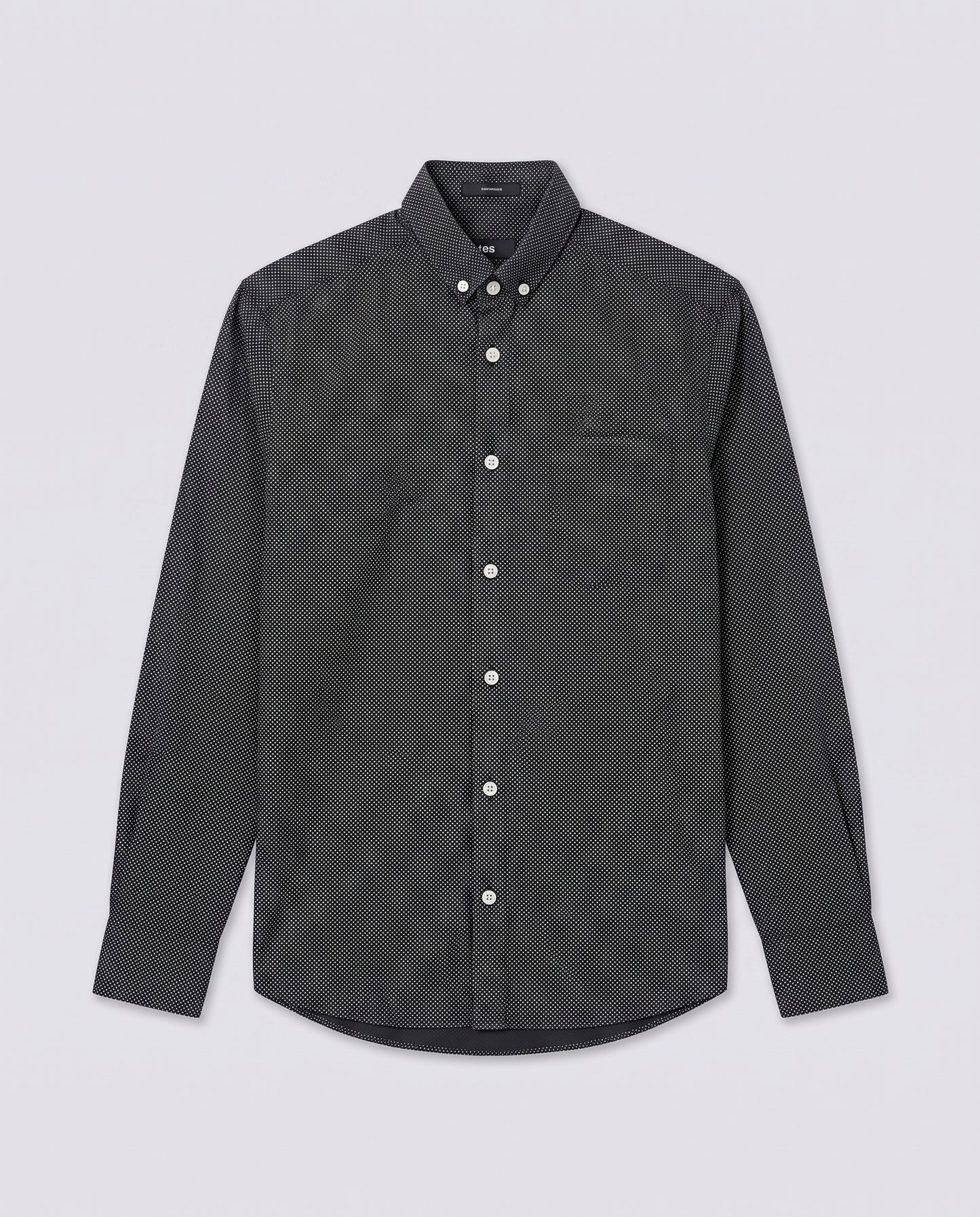 Chemise noire à points blancs