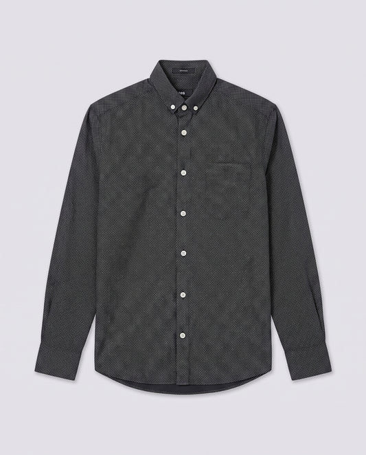 Chemise noire à points blancs