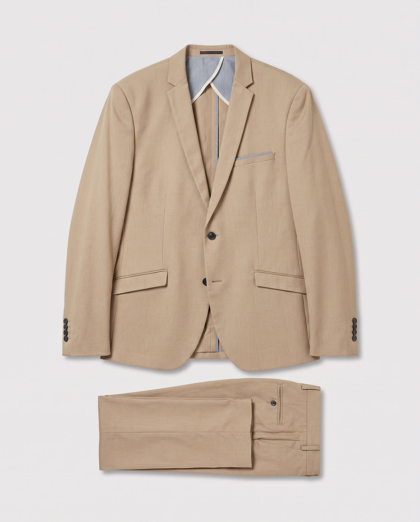 Costume complet neuf en coton, coloris beige.