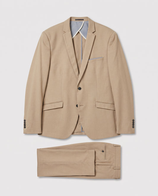 Costume complet neuf en coton, coloris beige.