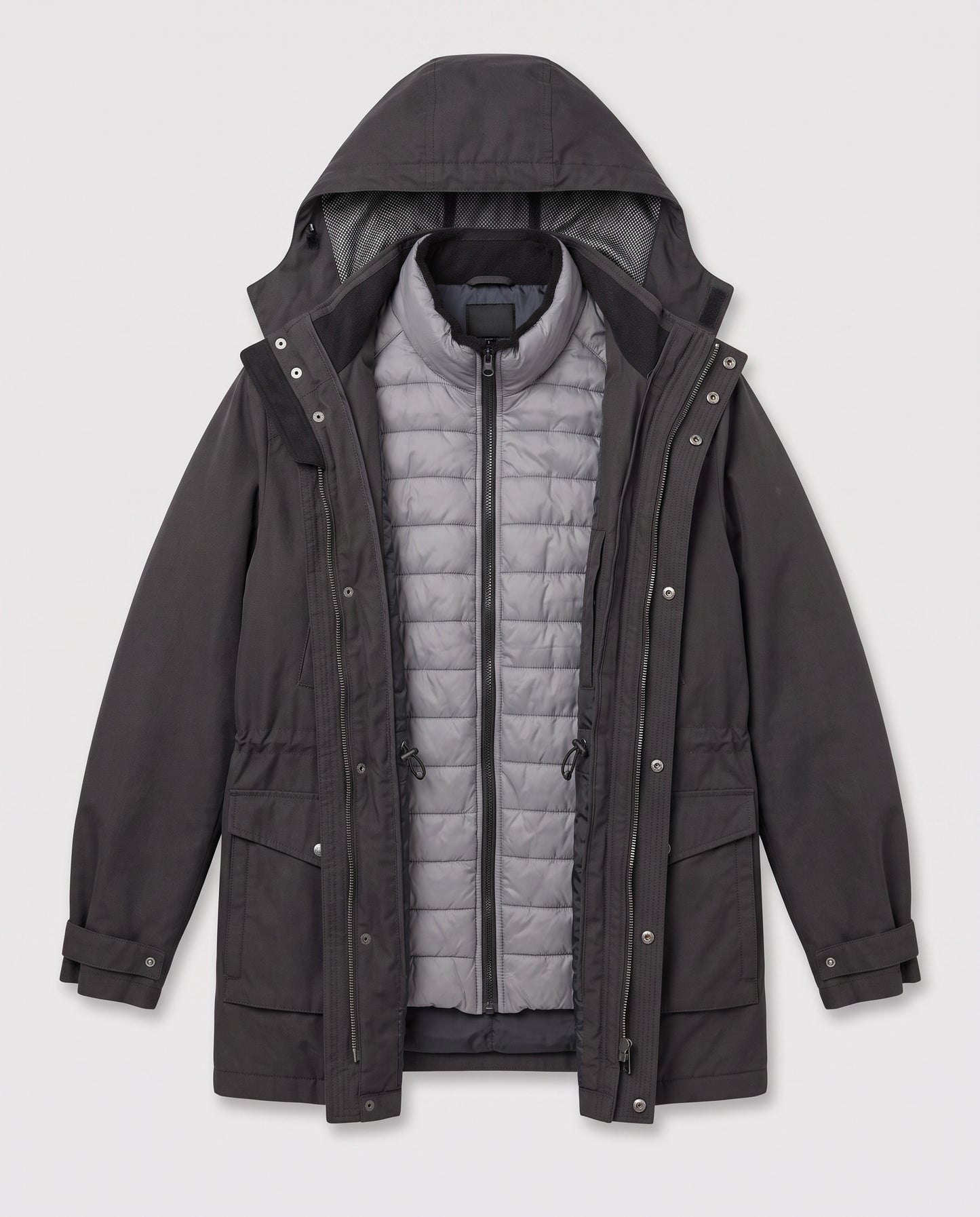 Veste parka et sa doudoune légère intérieure