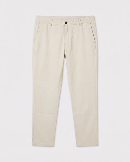 pantalon slim beige