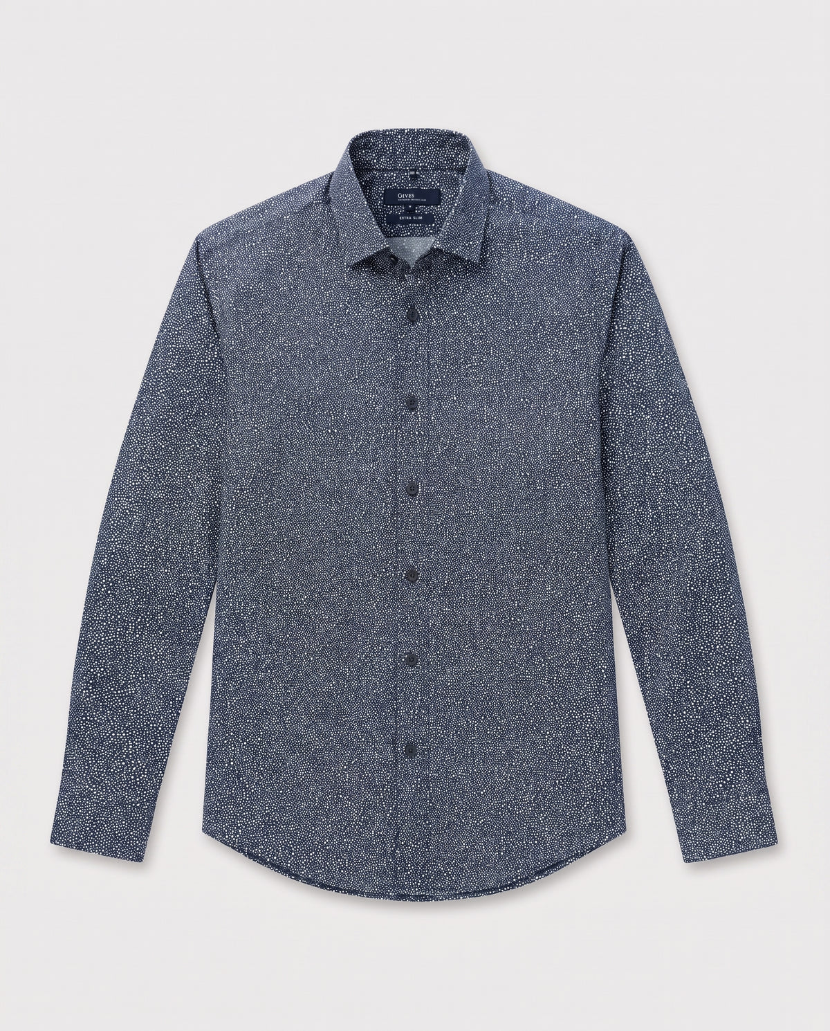 Chemise marine et blanche imprimee