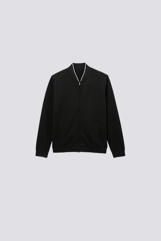 Veste zippée en maille uni texturée